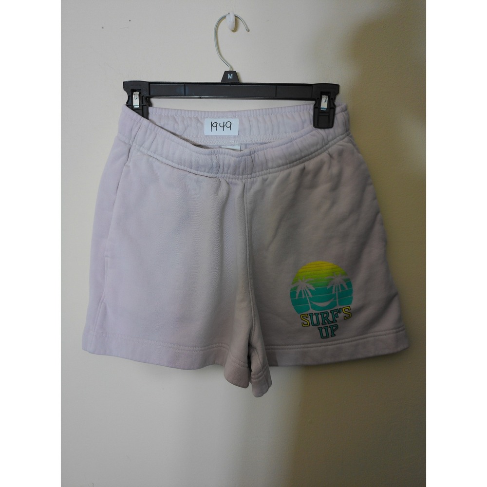 AS Colour Sweat Shorts Womens S Lavender Surf Graphic Relaxed Beachy 1949